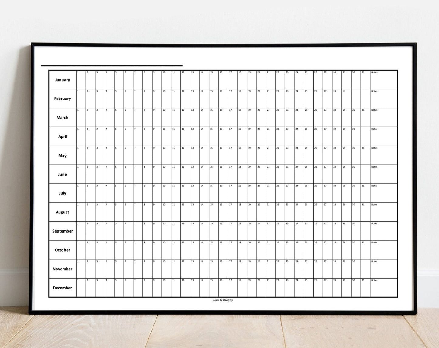 DayByLife Perpetual Year Calendar